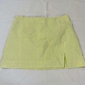 Nwot Lime green zara mini skirt plaid Size S-M